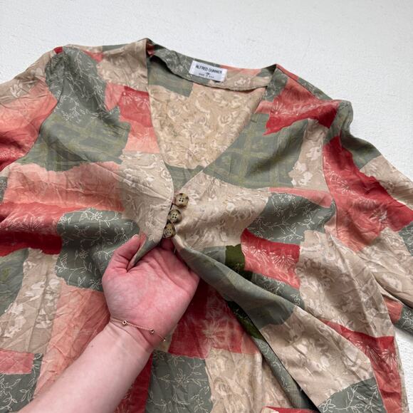 Reworked Vintage 90s Alfred Dunner Short Sleeve Cardigan, Size 18 - Picture 5 of 6